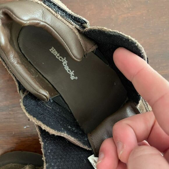 Hatchbacks Kids Boys Brown Shoes 8 Leather Suede Straps Orthopedic Corrective - Picture 3 of 7